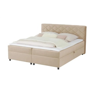 Boxbett mit Bettkasten Vegas II ¦ beige ¦ Maße (cm): B: 186 H: 104