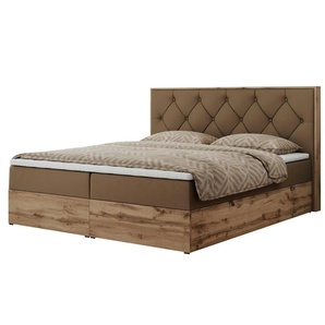 Boxbett mit Bettkasten Veneto ¦ braun ¦ Maße (cm): B: 148 H: 115