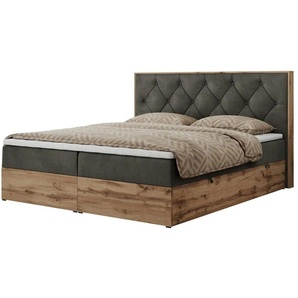 Boxbett mit Bettkasten Veneto ¦ grau ¦ Maße (cm): B: 188 H: 115