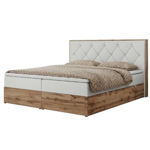 Boxbett mit Bettkasten Veneto ¦ weiß ¦ Maße (cm): B: 208 H: 115