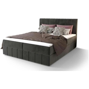 Boxbett mit Stauraum Bahama ¦ grau ¦ Maße (cm): B: 180 H: 102