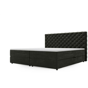 Boxbett mit Stauraum Belford ¦ grau ¦ Maße (cm): B: 208 H: 119