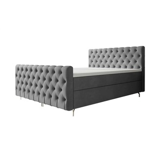 Boxbett mit Stauraum Chester Plus ¦ grau ¦ Maße (cm): B: 200 H: 111