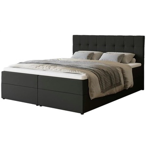Boxbett mit Stauraum und Topper Dartford ¦ schwarz ¦ Maße (cm): B: 160 H: 102