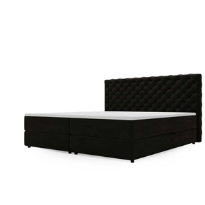 Boxbett mit Stauraum Bergamo | schwarz | 119 cm |