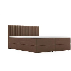 Boxbett mit Stauraum Maine ¦ braun ¦ Maße (cm): B: 145 H: 105