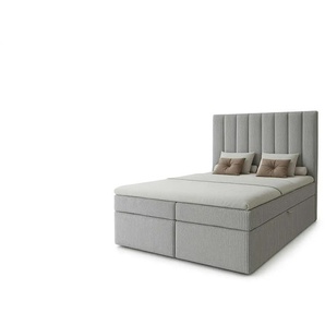 Boxbett mit Stauraum Cord Nero Box ¦ grau ¦ Maße (cm): B: 202 H: 124