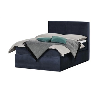 Boxi Boxspringbett 140 x 200 cm Boxi Classic ¦ blau ¦ Maße (cm): B: 140 H: 125