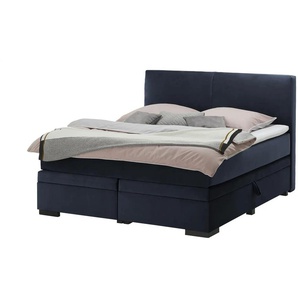 Boxi Boxspringbett mit Bettkasten Boxi Classic ¦ blau ¦ Maße (cm): B: 180 H: 125