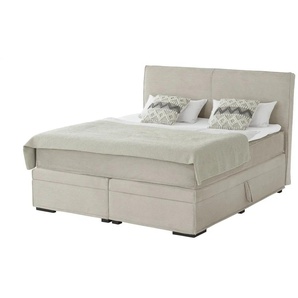 Boxi Boxspringbett mit Bettkasten Boxi Urban ¦ beige ¦ Maße (cm): B: 180 H: 125