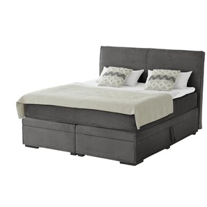 Boxi Boxspringbett mit Bettkasten Boxi Urban ¦ grau ¦ Maße (cm): B: 160 H: 125