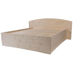 Boxspringbett 200 x 200 cm Kingsize Bett Massivholzbett unbehandelt Holzbett