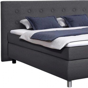 Boxspringbett ADA TRENDLINE Darcy Komplettbetten Gr. Struktur grob NTBO, Liegefläche B/L: 140 cm x 200 cm, Gewicht bis: 80 kg H2, 5-Zonen-Tonnentaschen-Federkernmatratze, grau (blaugrau ntbo 9) Bett Boxspringbett Polsterbetten Boxspringbetten ohne