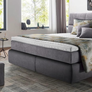 Boxspringbett Aryelle 200, silber, 180 × 200 cm, Härtegrad 3