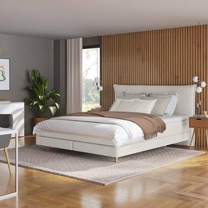 Boxspringbett Klassisch 180 x 200cm Microfaser Orela Grau/Platin H2