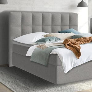 Boxspringbett Barell, graphit, 180 x 200 cm, Matratzen Härtegrad 2 und 3