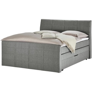Boxspringbett  Baron ¦ grau ¦ Maße (cm): B: 188 H: 124
