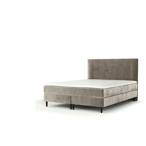 maison de rêve Boxspringbett Inklusive Topper Adena ¦ beige ¦ Maße (cm): B: 142 H: 119