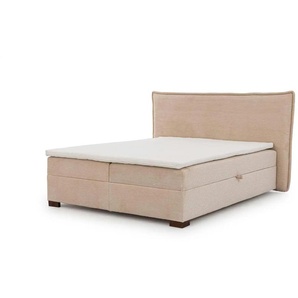 S-STYLE Boxbett mit Bettkasten  Cord  H3 Lovetti ¦ beige ¦ Maße (cm): B: 160 H: 119