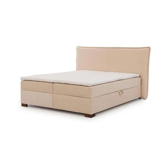 S-STYLE Boxbett mit Bettkasten  Strukturstoff mit Cordoptik  H3 Lovetti ¦ beige ¦ Maße (cm): B: 160 H: 119