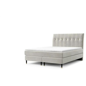 maison de rêve Boxspringbett - beige - Materialmix - 122 cm - 120 cm | Möbel Kraft