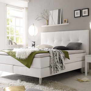 Boxspringbett Berea, weiß, 180x200 cm, H3 bis 120kg