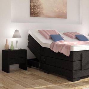 Boxspringbett Berta mit Motor 200 x 200 cm Dunkelgrau