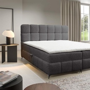 Boxspringbett Bett Schlafzimmerbett SOPHIE 180x200cm Stoff Rolf Anthrazit