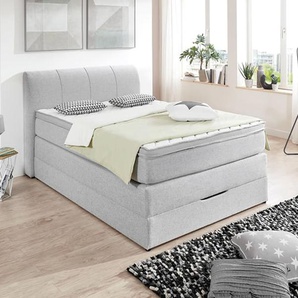 Boxspringbett BX1440 Modesto, grau, 140 x 200 cm