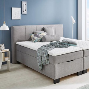 Boxspringbett BX1620 Fontana, grau, 180 x 200 cm
