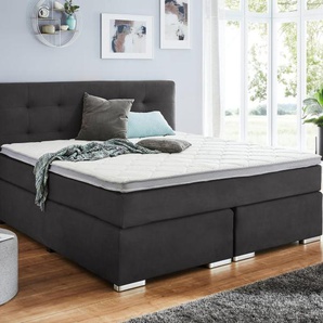 Boxspringbett BX1670 Glendo, grau, 180 x 200 cm