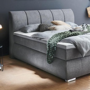 Boxspringbett BX2120 Malin, grau, 180 x 200 cm