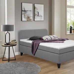 Boxspringbett BX2410 Joliet, grau, 140 x 200 cm