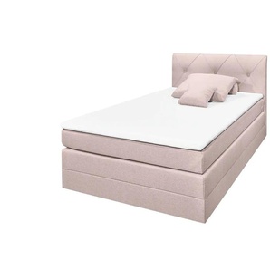 Boxspringbett Calgary 1 | rosa/pink | 121 cm | 113 cm |