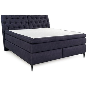 Boxspringbett Chelsea Mix, dunkelblau, 180 x 200 cm