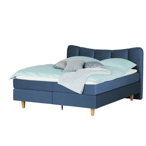 Boxspringbett Dalur - blau - Materialmix - 200 cm - 110 cm | Möbel Kraft