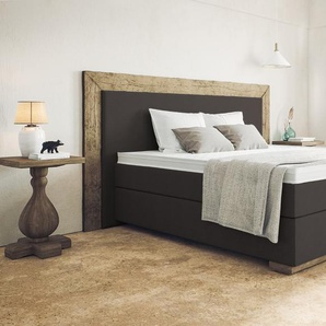 Boxspringbett Diego 140 x 220 cm Dunkelbraun