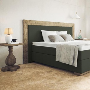 Boxspringbett Diego 160 x 210 cm Dunkelgrün