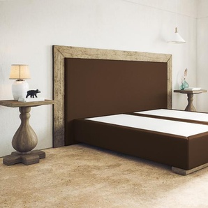 Boxspringbett Diego ohne Matratze 160 x 220 cm Goldbraun
