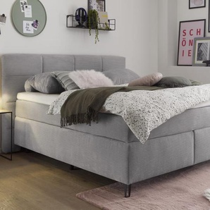 Boxspringbett Fairfield, hellgrau, 180 x 200 cm