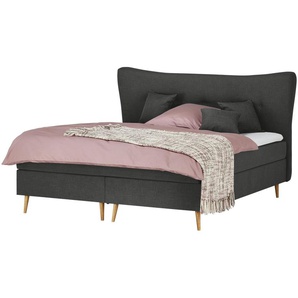 Boxspringbett  Ferill ¦ grau ¦ Maße (cm): B: 217 H: 122