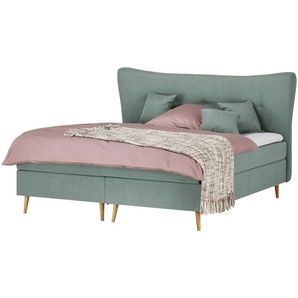 Boxspringbett  Ferill ¦ türkis/petrol ¦ Maße (cm): B: 157 H: 122