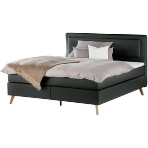 Boxspringbett  Gorge ¦ schwarz ¦ Maße (cm): B: 200 H: 118