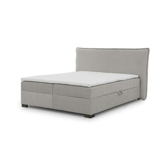 S-STYLE Boxbett mit Bettkasten Strukturstoff mit Cordoptik H3 Lovetti ¦ grau ¦ Maße (cm): B: 200 H: 119
