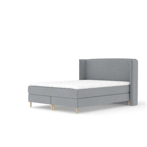 maison de rêve Boxspringbett  Ardis ¦ grau ¦ Maße (cm): B: 218 H: 117
