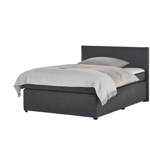 Boxspringbett - grau - Materialmix - 147 cm - 104 cm | Möbel Kraft