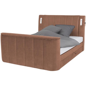 Boxspringbett  Hertfordshire ¦ orange ¦ Maße (cm): B: 186 H: 126