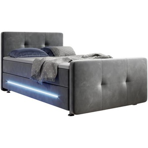Boxspringbett Houston 120x200 Grau