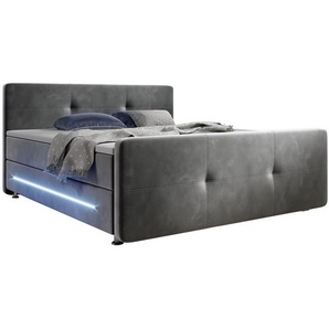 Boxspringbett Houston 180x200 Grau