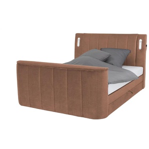 Boxspringbett Houston 6 | orange | 186 cm | 126 cm |
